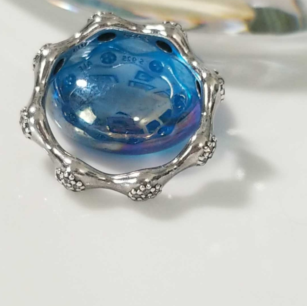 Authentic Pandora Sterling Silver Modern Love Pots Ring Size 52/6
